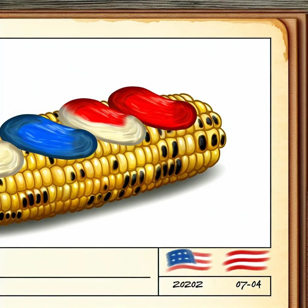 4th of July Grilled Corn with Patriotic Butter Recipe