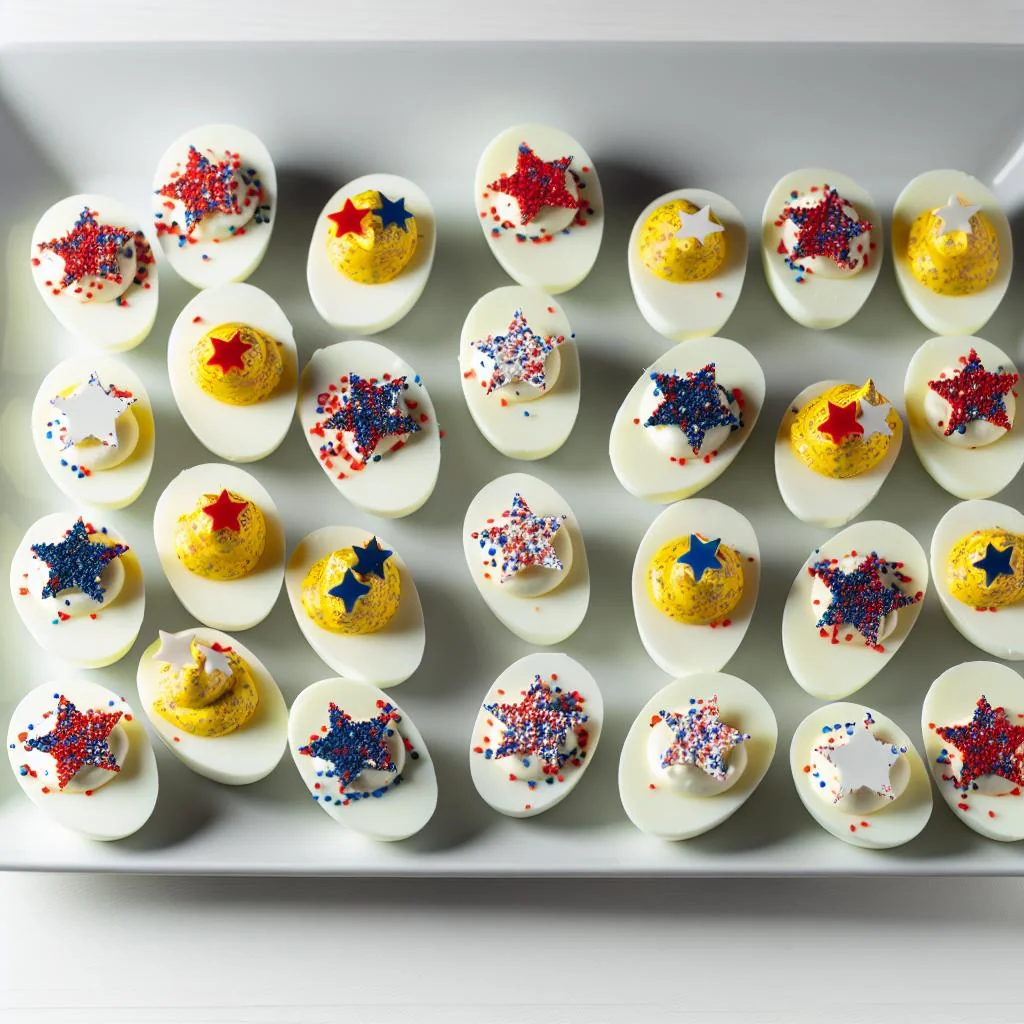 4th of July Star-Spangled Deviled Eggs Recipe