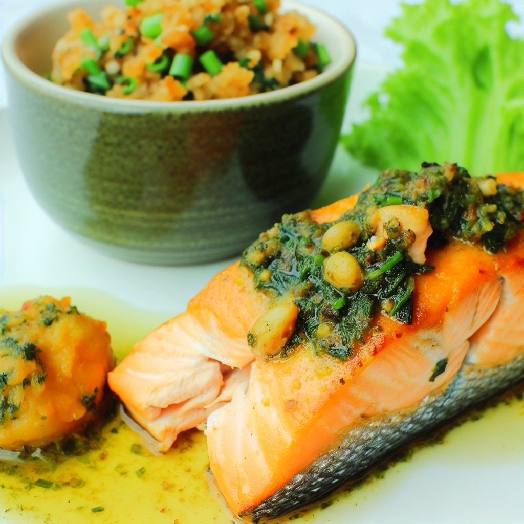 Baked Garlic Herb Salmon Recipe