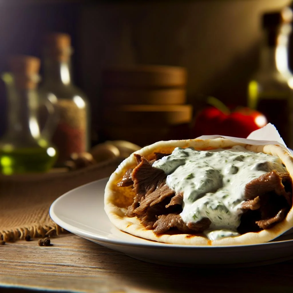 Beef Gyro with Tzatziki Sauce Recipe