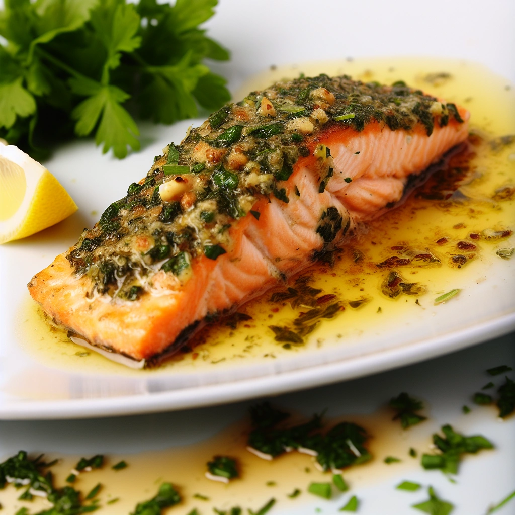 Buttery Herb Baked Salmon Fillets Recipe