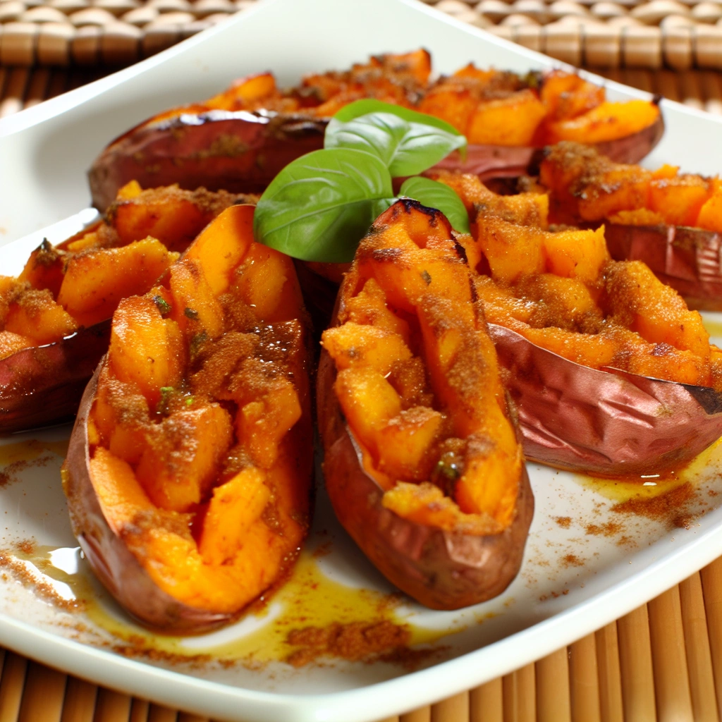 Cinnamon Spiced Baked Sweet Potatoes Recipe