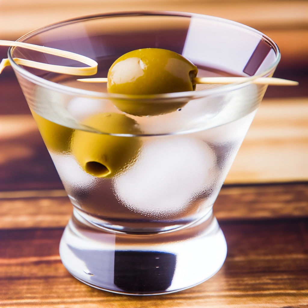 Classic Dirty Martini With Olive Garnish Recipe