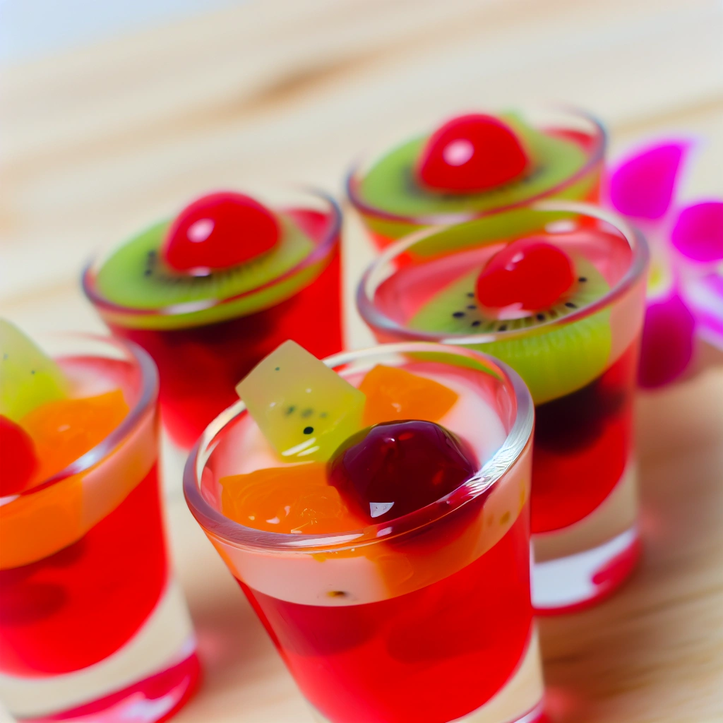 Colorful Fruity Gelatin Shots Recipe