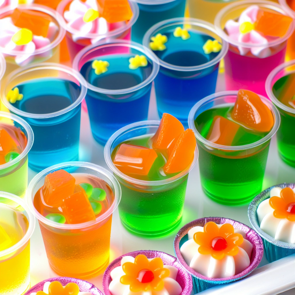 Colorful Party Jello Shots Recipe