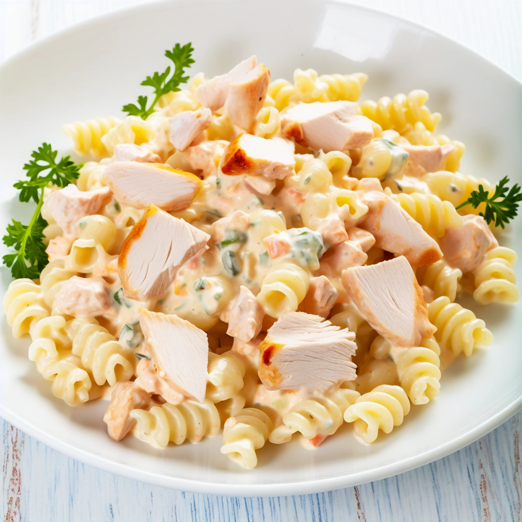 Creamy Chicken Macaroni Salad with Herbs Recipe