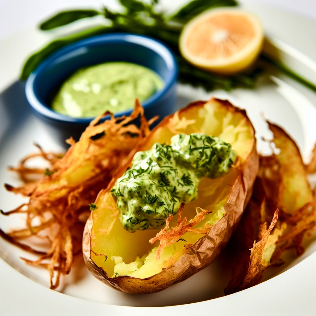 Crispy Baked Potato With Herb Butter Recipe