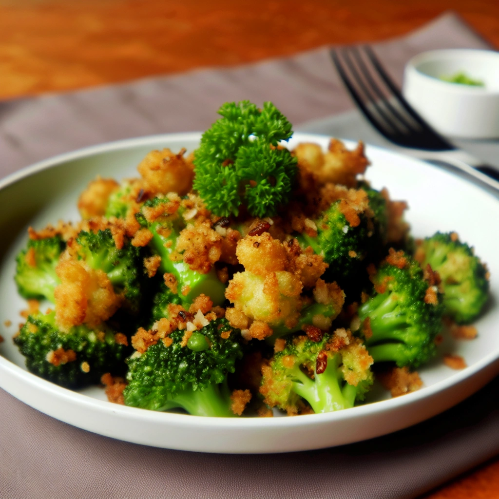 Crispy Garlic Roasted Broccoli Florets Recipe