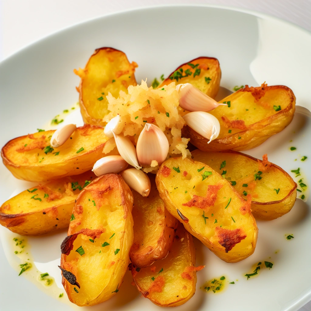 Crispy Garlic Roasted Potatoes Recipe