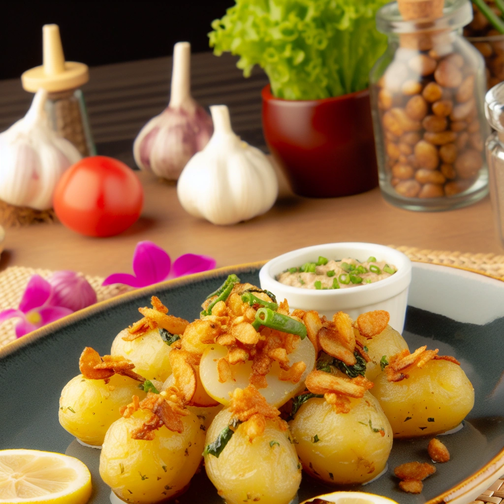 Crispy Garlic Smashed Baby Potatoes Recipe