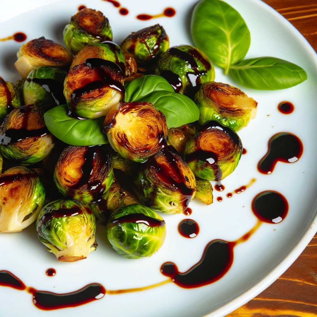 Crispy Roasted Brussel Sprouts With Balsamic Reduction Recipe