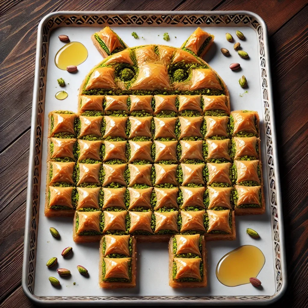 Delicious Android Shaped Baklava Recipe