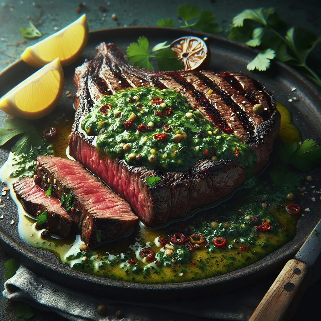 Flank Steak with Chimichurri Sauce Recipe