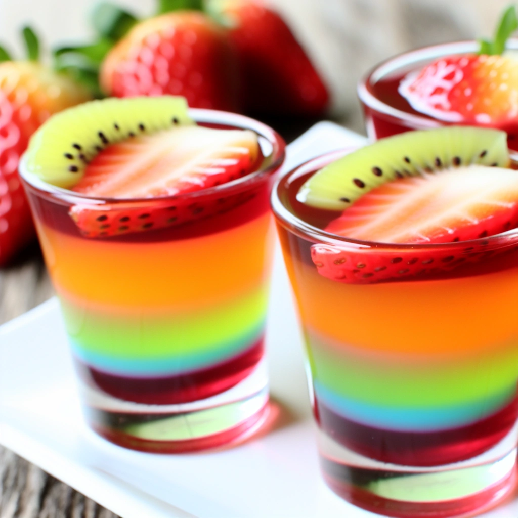 Fruity Rainbow Jello Shots Recipe