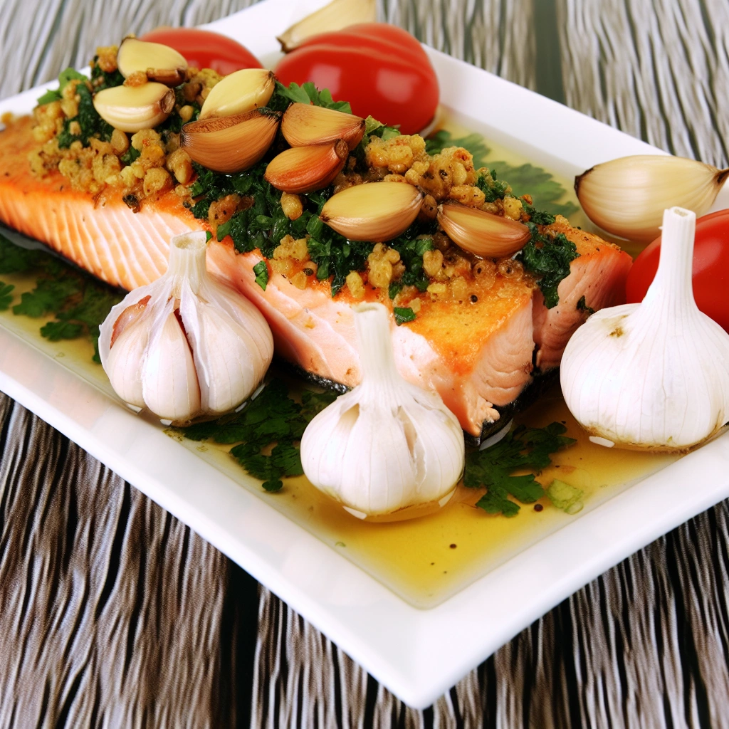 Garlic Herb Baked Salmon Recipe