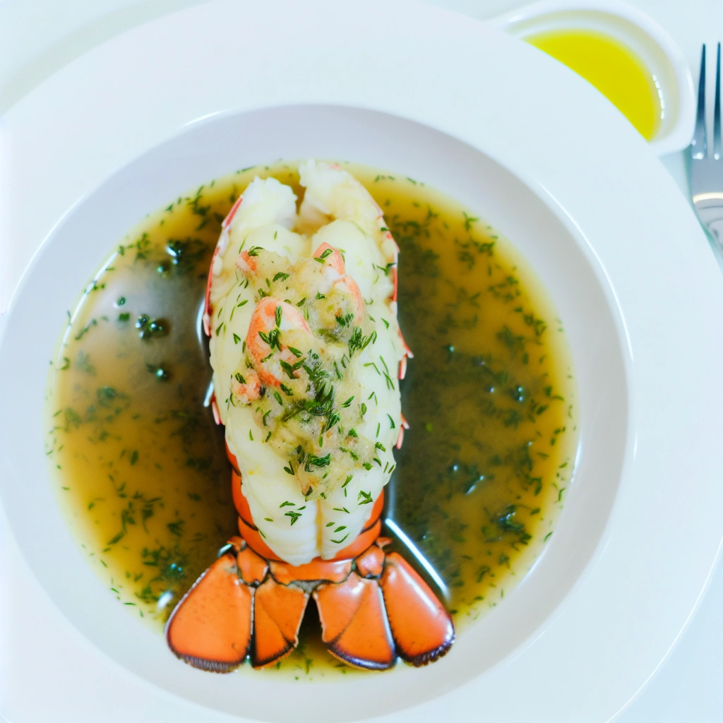 Herb-Infused Butter Poached Lobster Tail Recipe