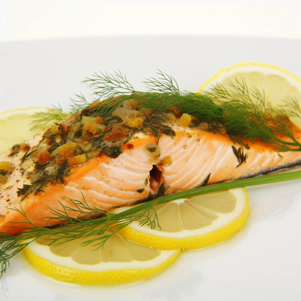 Lemon Dill Baked Salmon Fillet Recipe