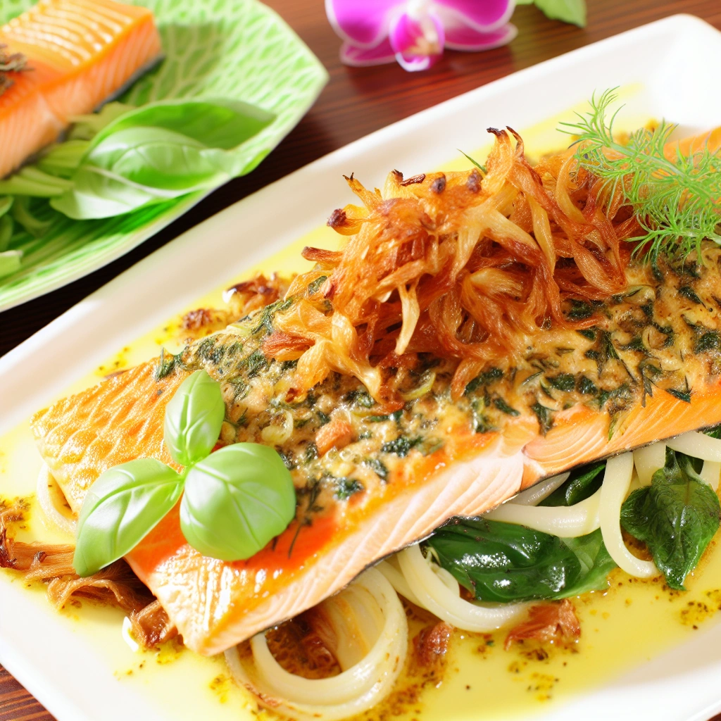 Oven Baked Herbed Salmon Recipe