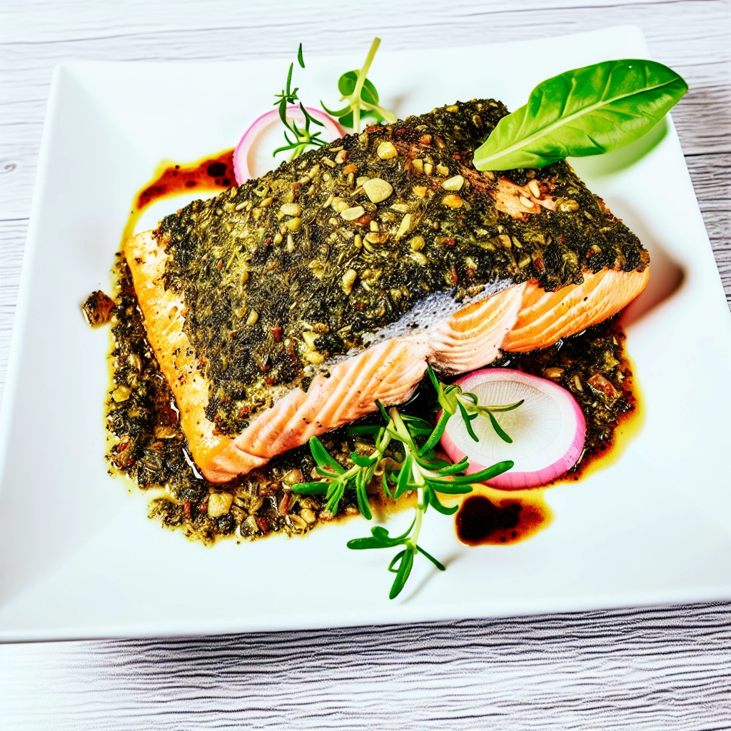 Oven Roasted Herb Crusted Salmon Recipe