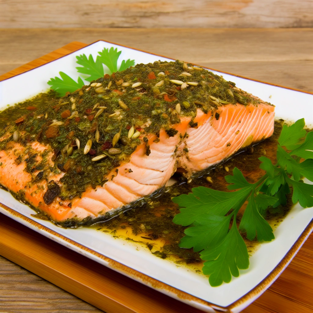 Oven Roasted Herb Infused Salmon Recipe