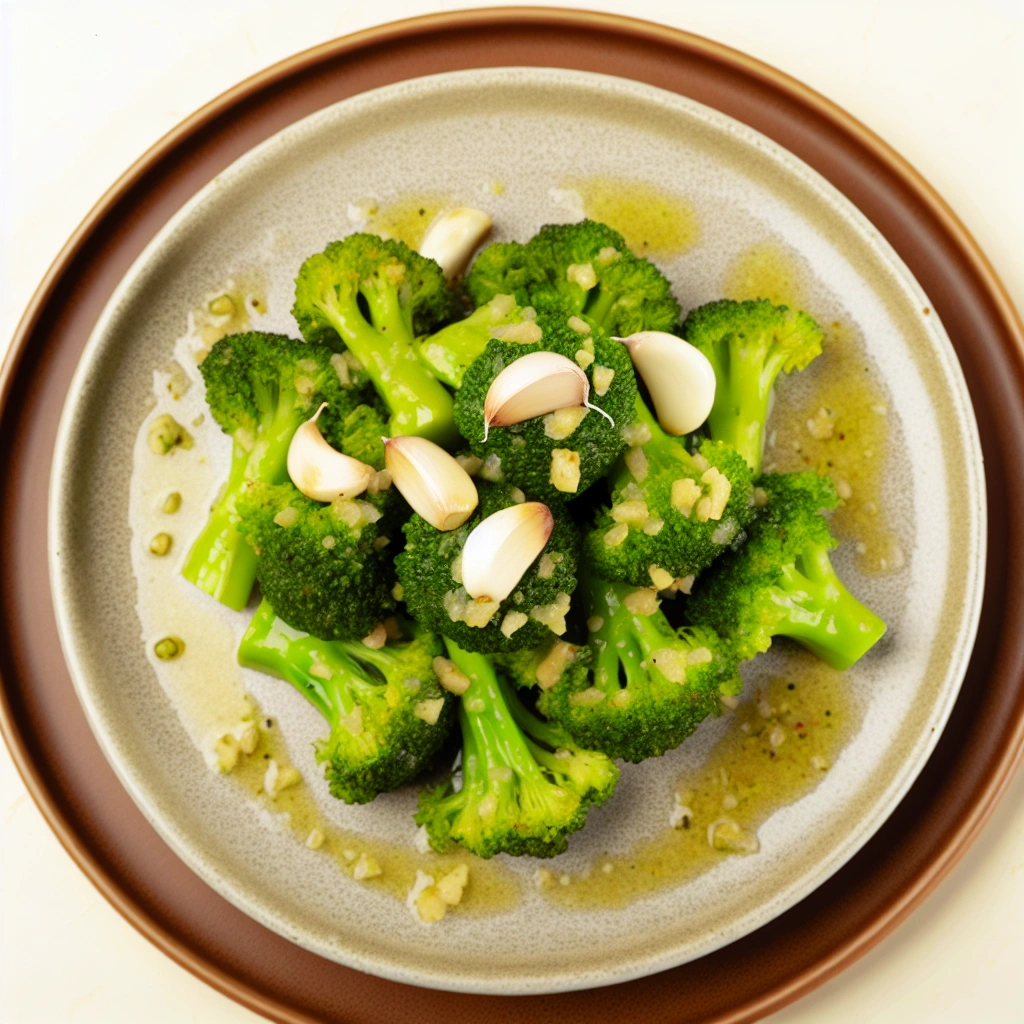 Perfectly Roasted Tender Broccoli In Garlic Sauce Recipe