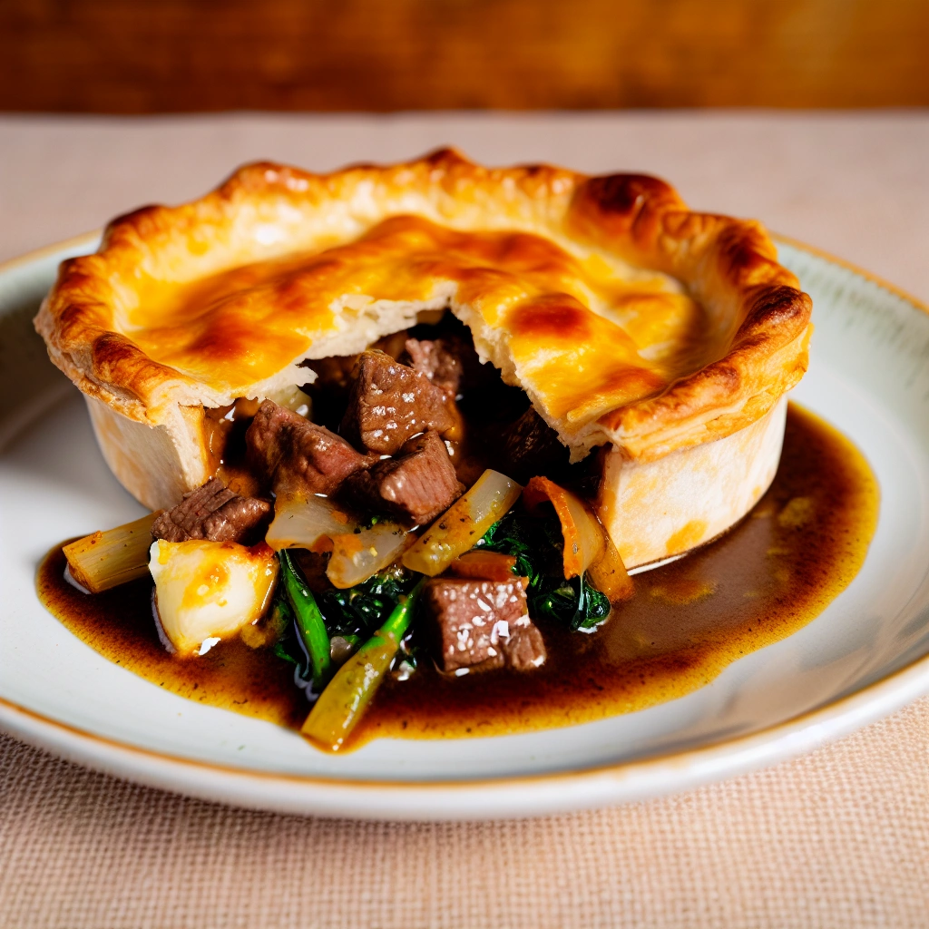 Savory Steak and Ale Pie with Buttery Crust Recipe