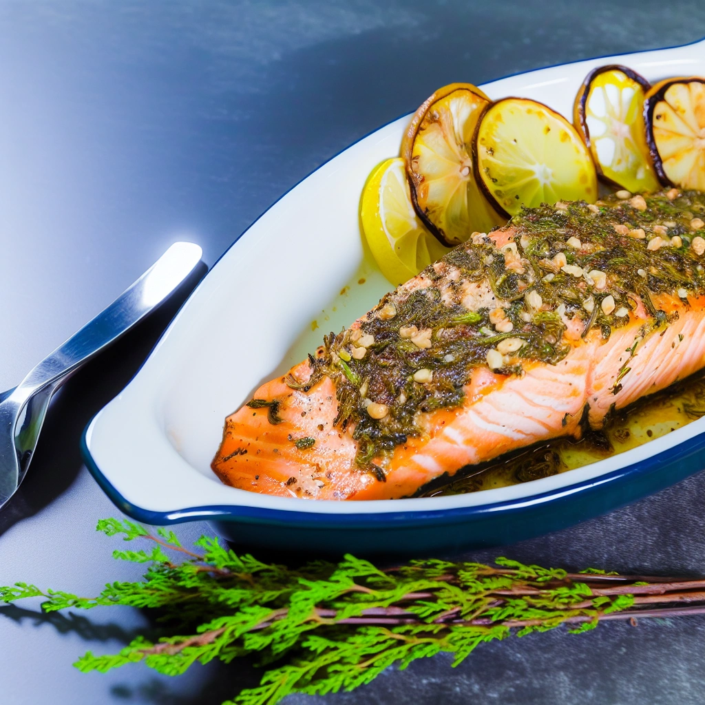 Succulent Baked Salmon with Lemon Herb Seasoning Recipe