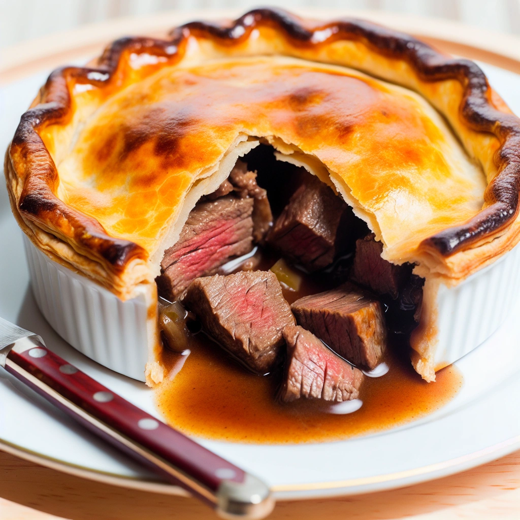 Succulent Steak Pie with a Flaky Crust Recipe