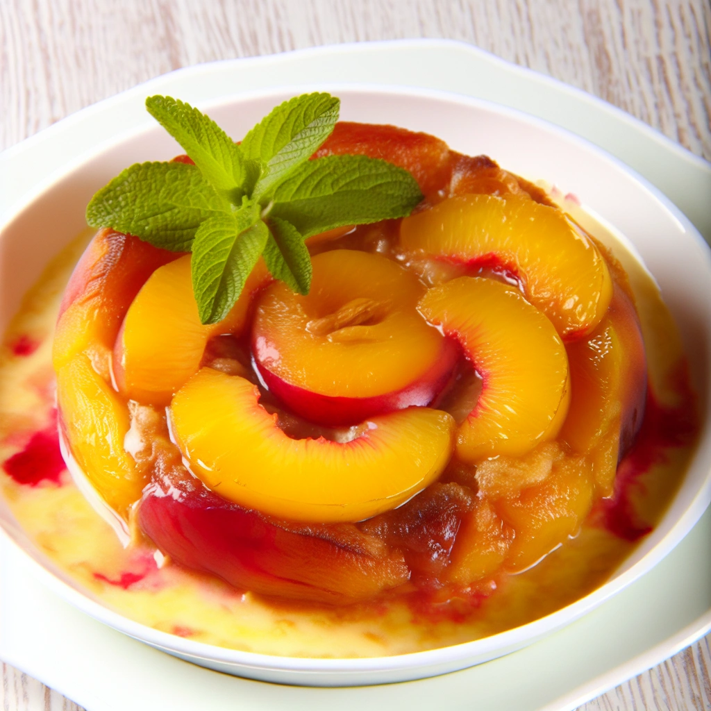 Sumptuous Peach Upside Down Dessert Recipe